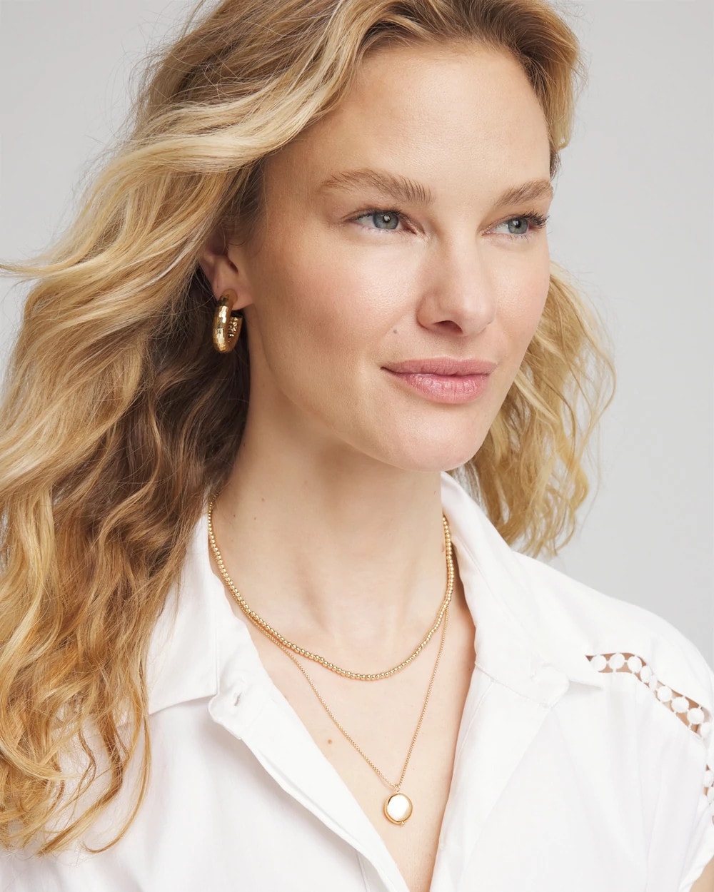 Goldtone Convertible Pendant Necklace Gold - Chico's