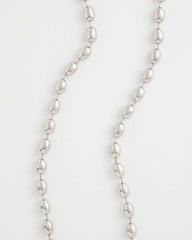 Silver Bead Long Single Strand Necklace Silver - Chico's