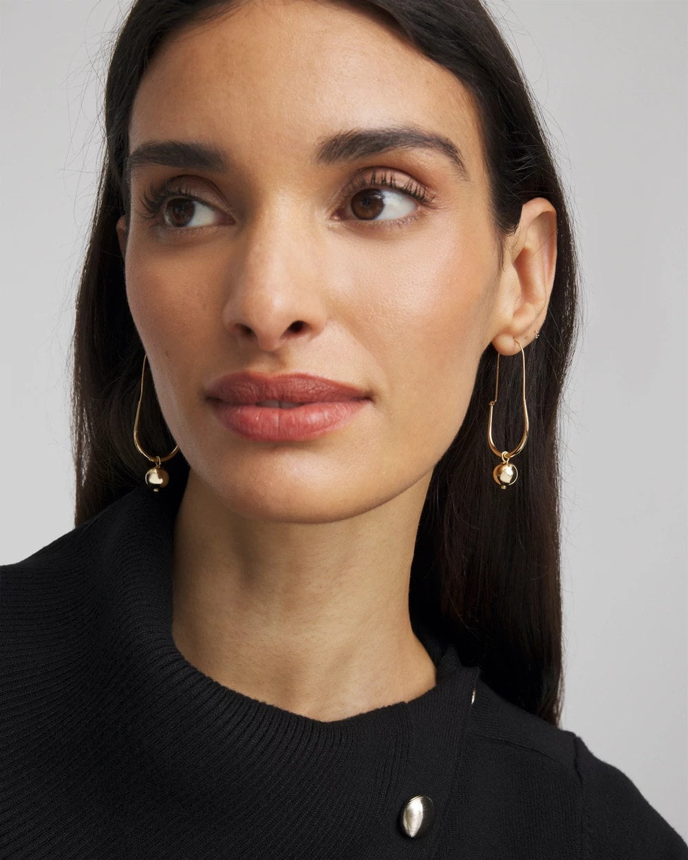 Gold Bead Threader Earrings Gold - Chico's