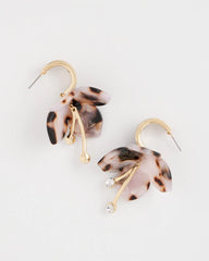 Tortoise Spider Lily Drop Earrings Neutral - Chico's