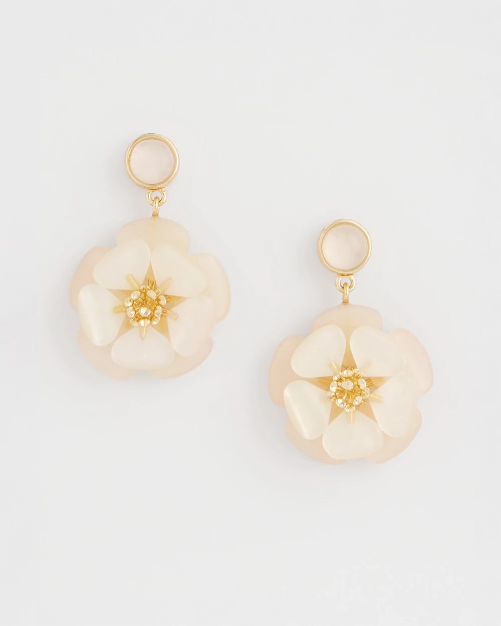 Neutral Flower Drop Earrings Neutral - Chico's
