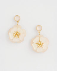 Neutral Flower Drop Earrings Neutral - Chico's