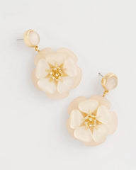 Neutral Flower Drop Earrings Neutral - Chico's