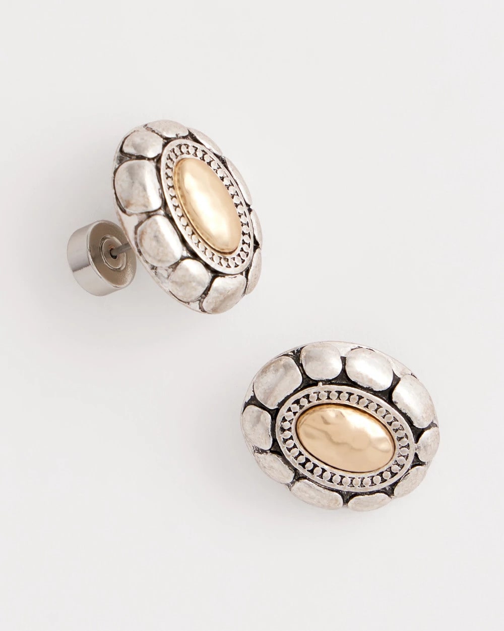 Mixed Metal Stud Earrings Turquoise - Chico's