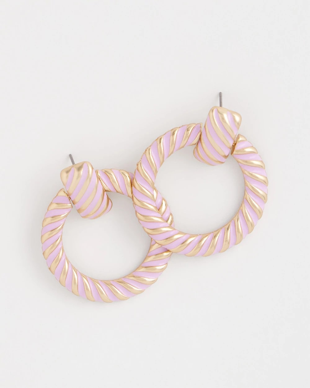 Pink Twist Drop Hoop Earrings Pink - Chico's