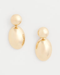 Gold Oval Drop Earrings Gold - Chico's