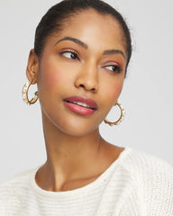 No Droop® Faux Pearl Hoop Earrings Pearl - Chico's