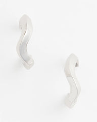 Silver Wavy Hoop Earrings Silver - Chico's