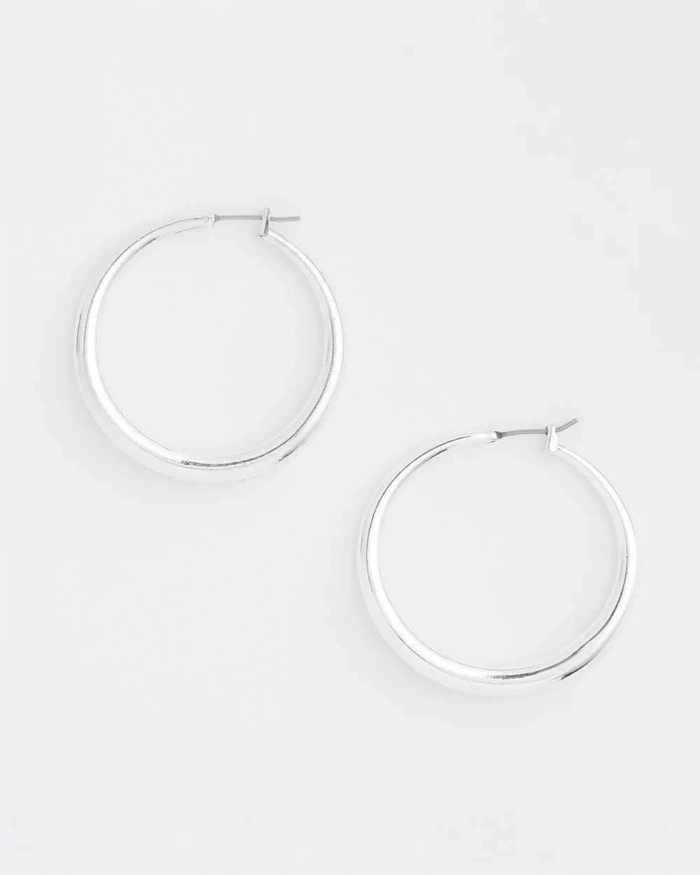Cassie Silver-Tone Hoop Earrings Silver - Chico's
