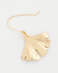 Ginkgo Leaf Fishwire Earrings Gold - Chico's