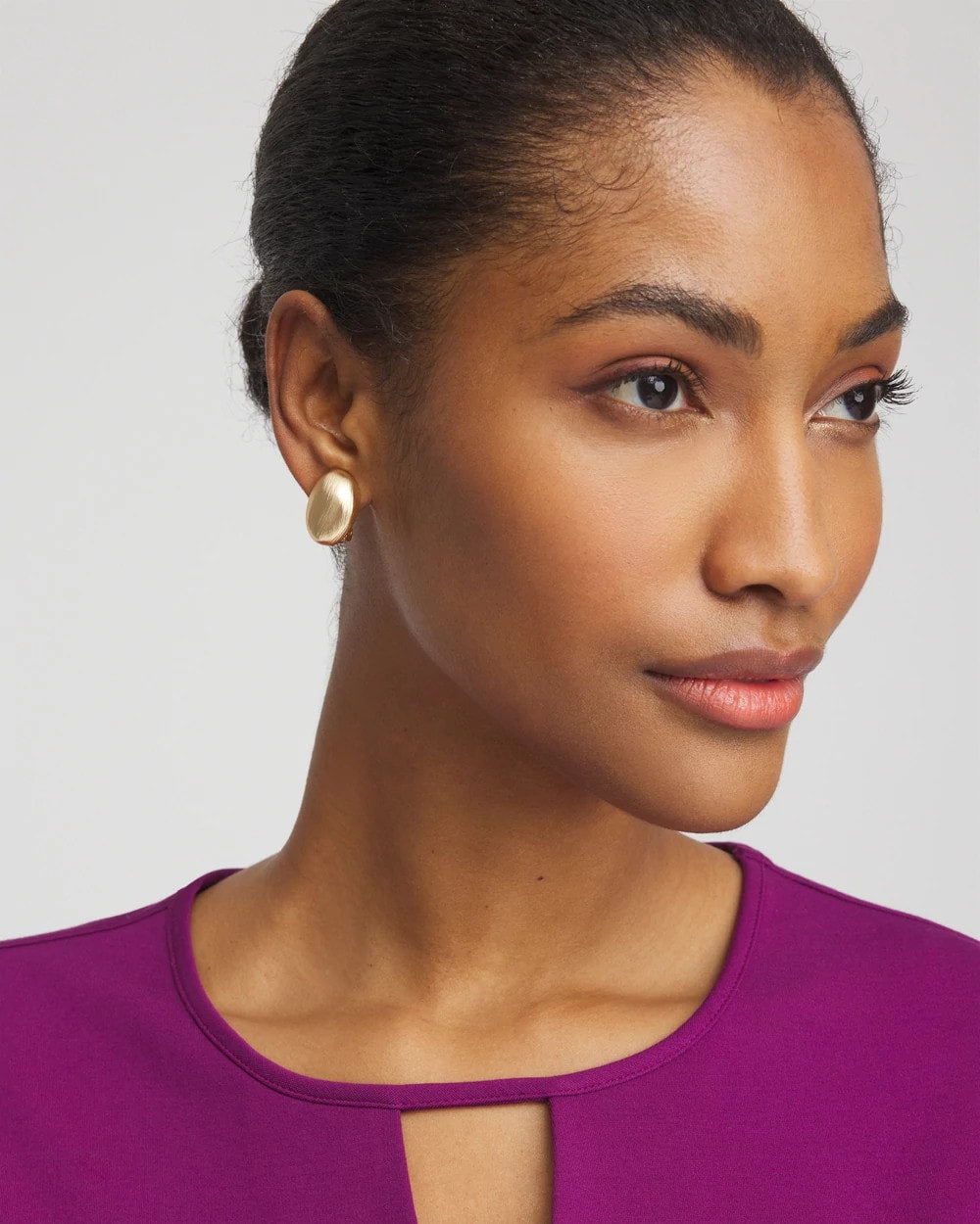 No Droop™ Gold Stud Clip-On Earrings Gold - Chico's