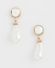 Faux Pearl Drop Earrings Neutral - Chico's