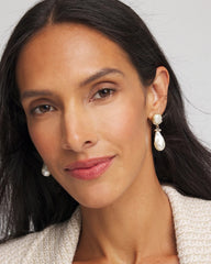 Faux Pearl Drop Earrings Neutral - Chico's