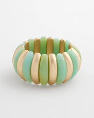 Aqua and Gold Stretch Bracelet Aqua - Chico's