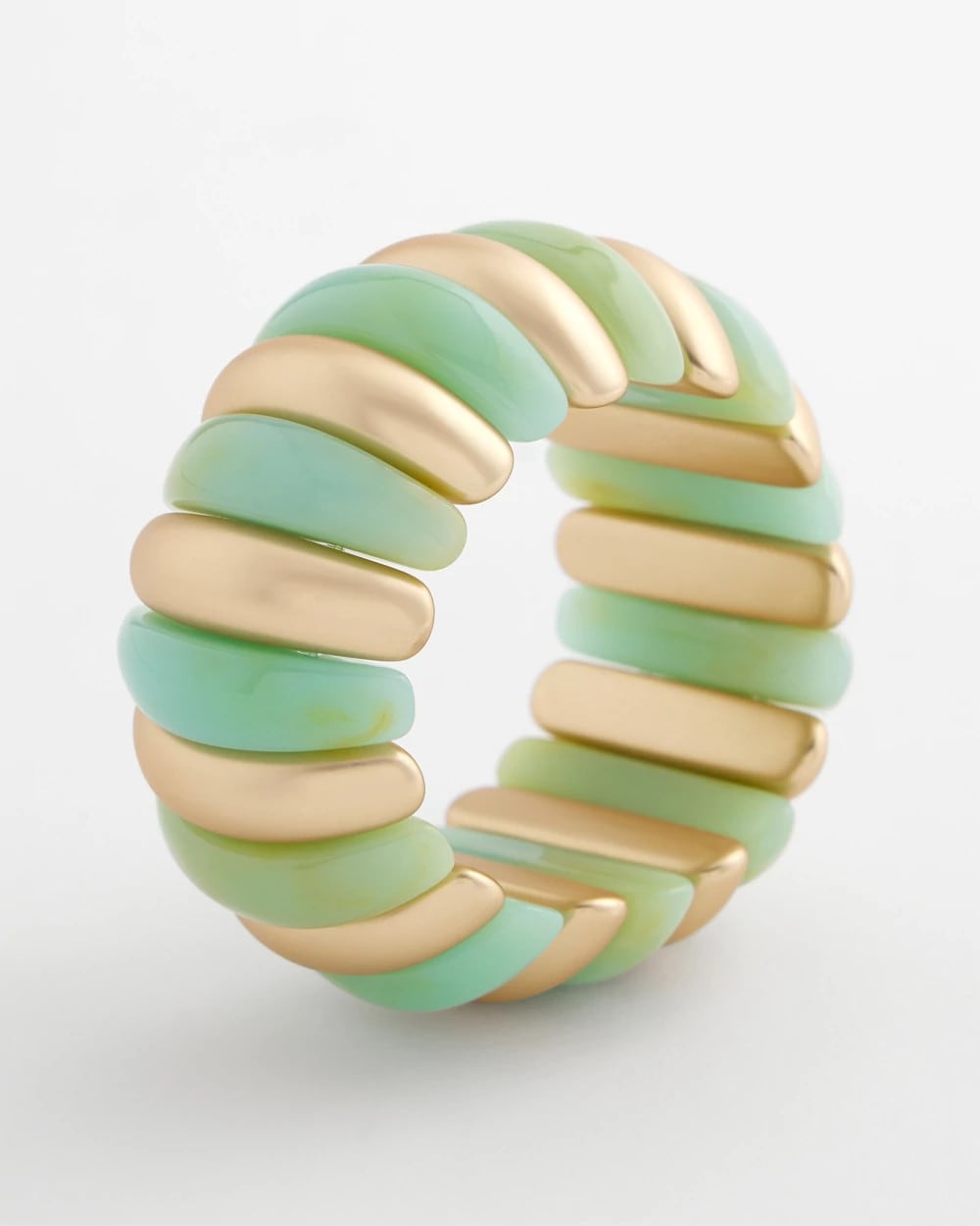 Aqua and Gold Stretch Bracelet Aqua - Chico's