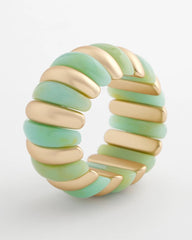 Aqua and Gold Stretch Bracelet Aqua - Chico's