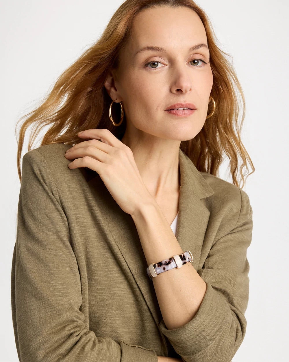 Tortoise Spider Lily Stretch Bangle Neutral - Chico's