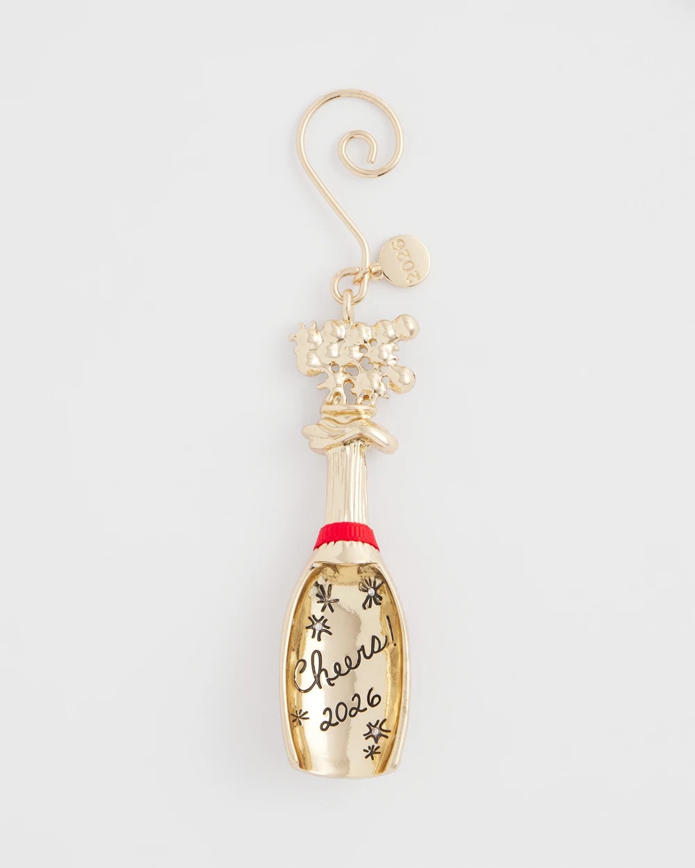 Champagne Bottle Ornament Gold - Chico's